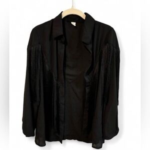 Western Fringe Button-Down Shirt